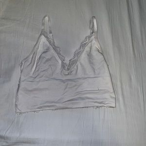 White Cropped tank